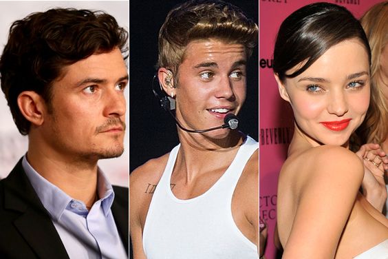 Orlando Bloom vs Justin Bieber: Justin Bieber ha demostrado tener varios enemigos, su más reciente: el actor Orlando Bloom. La gran rivalidad comenzó cuando el actor de 37 años intentó golpear al cantante, de 20, en Ibiza, España, por coquetear con su ex esposa Miranda Kerr.Pero al parecer, Bloom fue visto saliendo con la ex novia de Bieber, Selena Gomez, lo que fomentó más la pelea. El cantante incluso usó las redes sociales como Instagram para hacer pública la pelea. 
