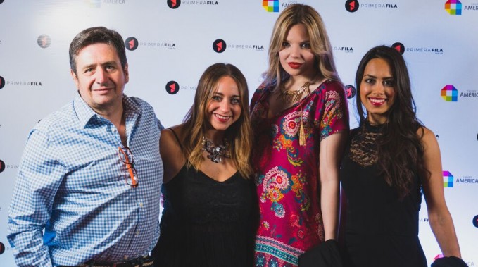 Juan Mattiazo junto a Federica, Antonella y Gabriela. 